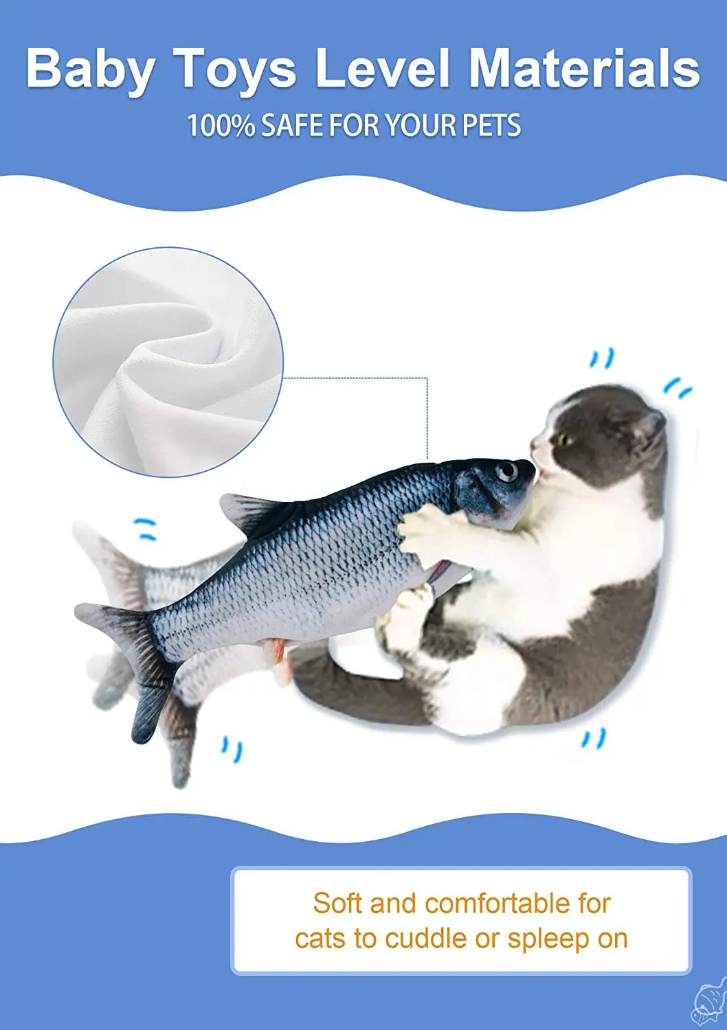 PAWSBIJOU Felis Automated Flopping Fish Toy